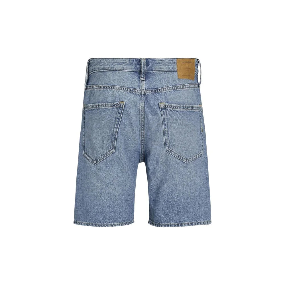 Jack Jones Blue Cotton Bermuda - Bermudas