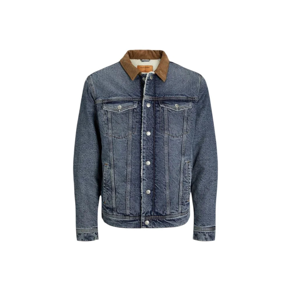 Jack Jones Blue Cotton Jackets & Coat - IT48 | L - Trucker Jackets