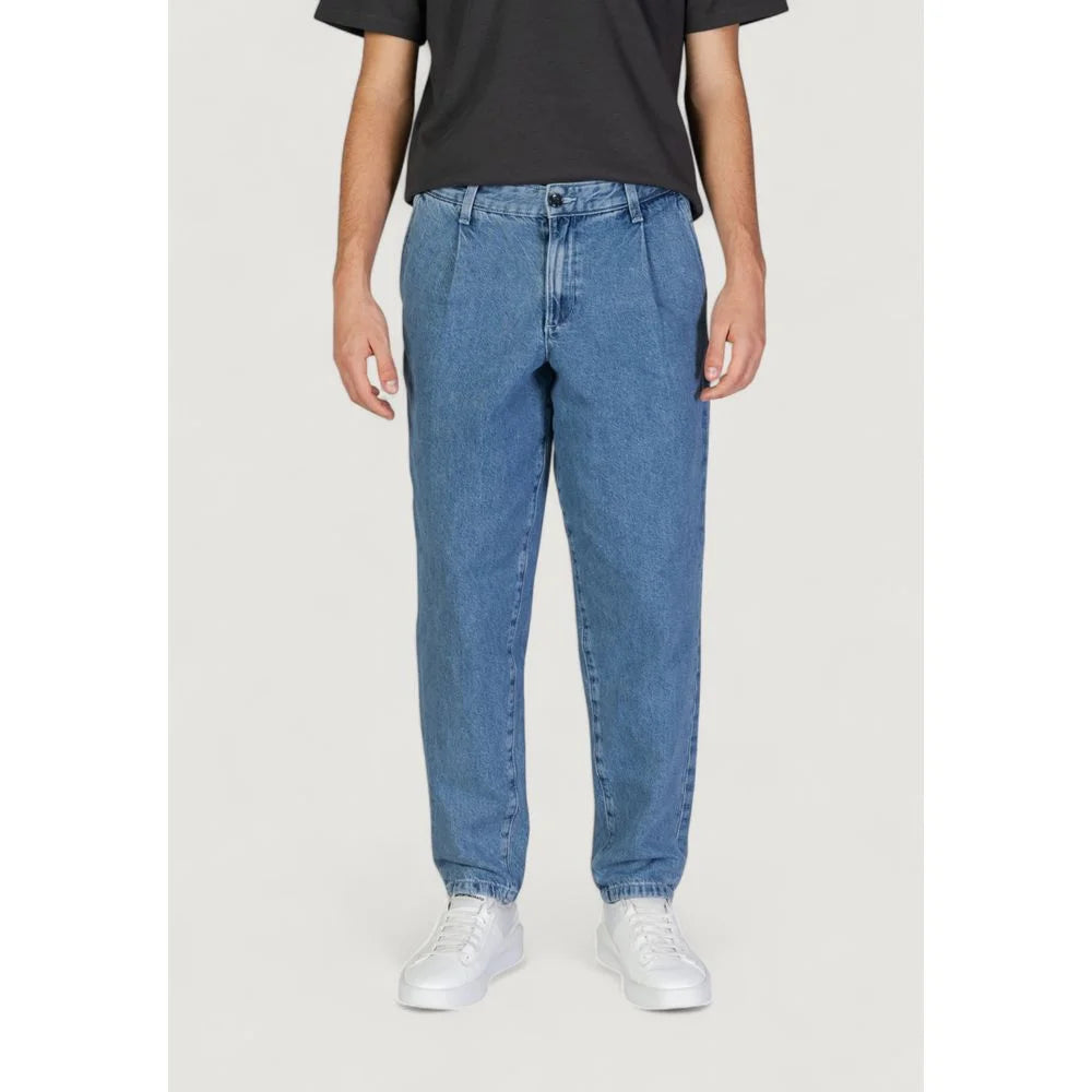 Jack Jones Blue Cotton Relaxed Fit Jean - Jeans