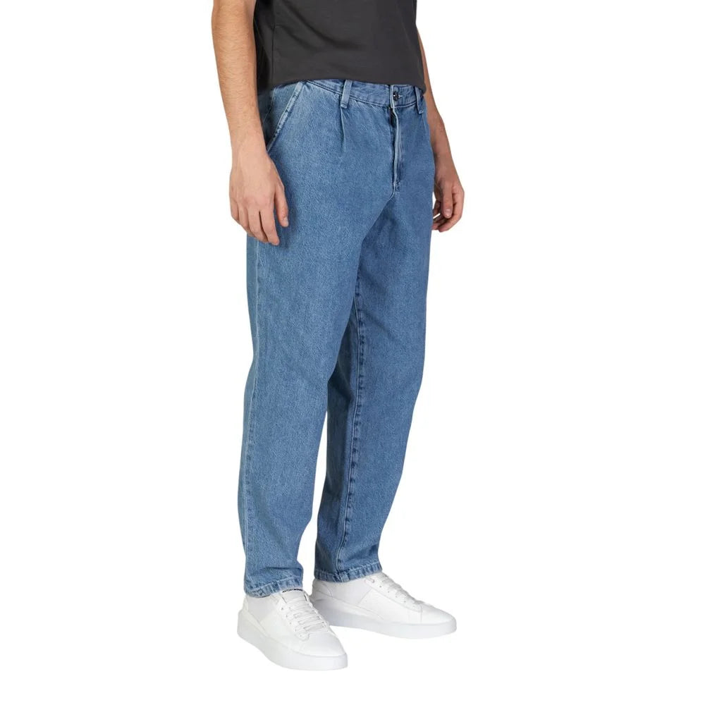 Jack Jones Blue Cotton Relaxed Fit Jean - Jeans