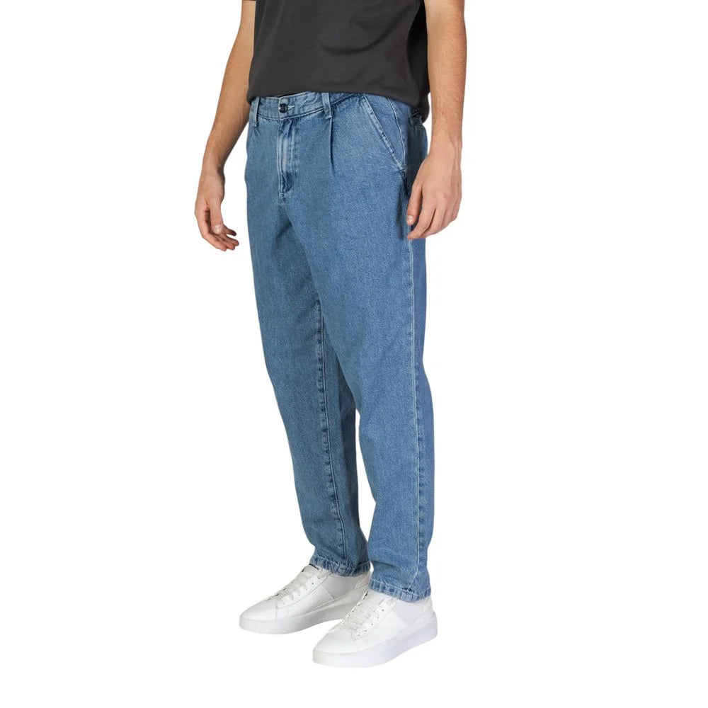 Jack Jones Blue Cotton Relaxed Fit Jean - Jeans