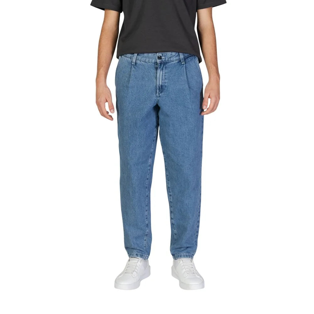 Jack Jones Blue Cotton Relaxed Fit Jean - Jeans