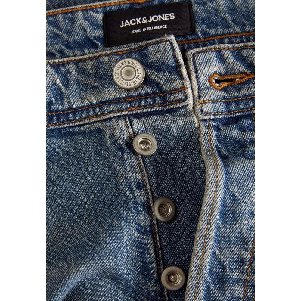 Jack Jones Blue Cotton Relaxed Fit Jean - Jeans