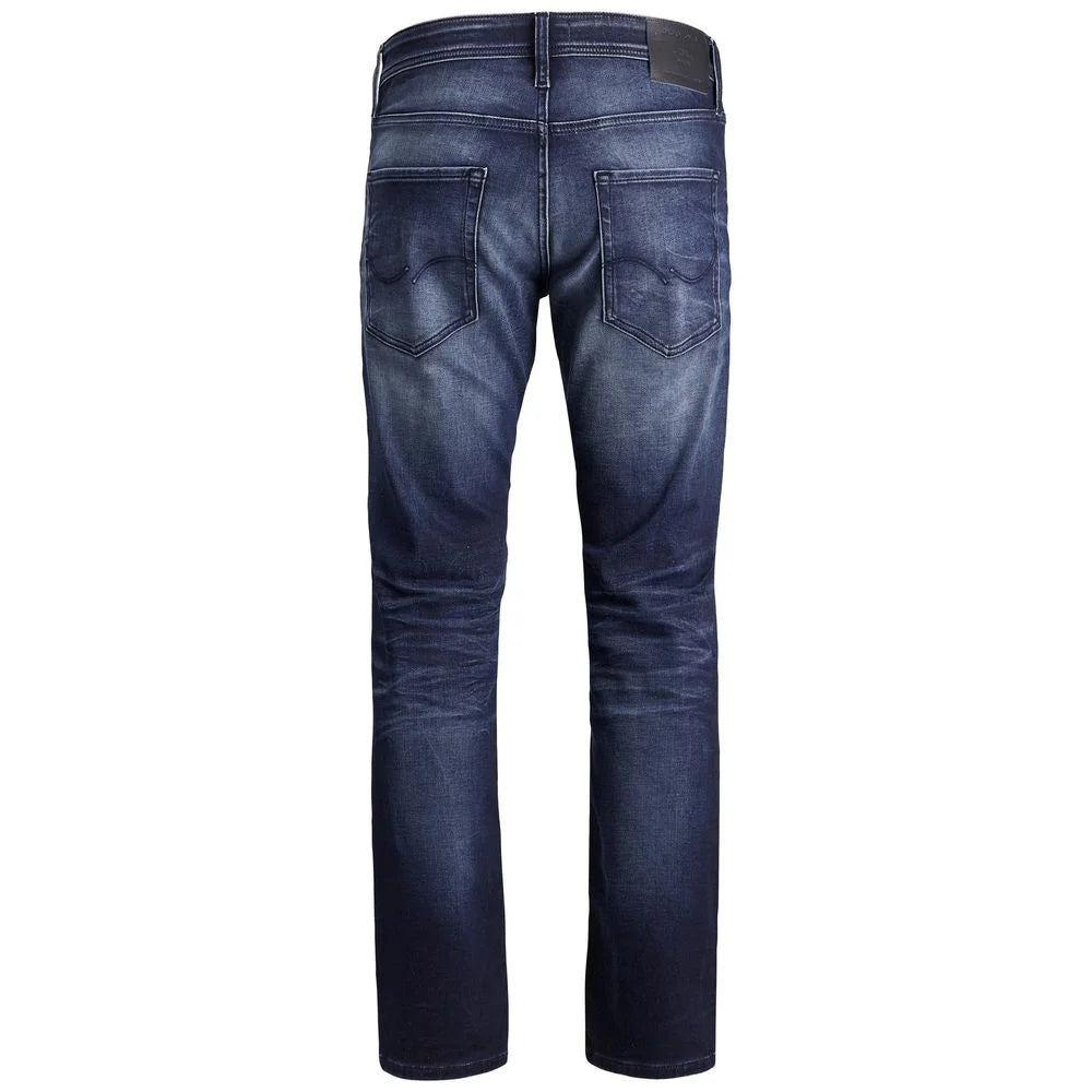 Jack Jones Blue Cotton Relaxed Fit Jean - Jeans