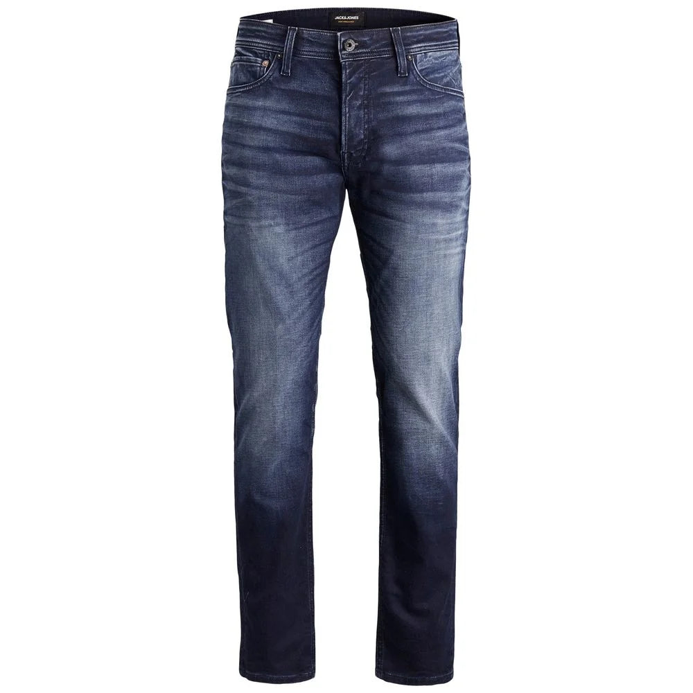 Jack Jones Blue Cotton Relaxed Fit Jean - Jeans