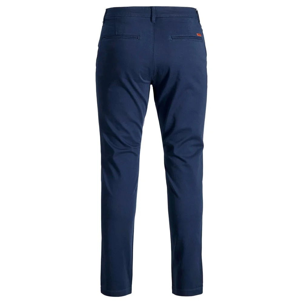 Jack Jones Blue Cotton Skinny Pant - Chinos
