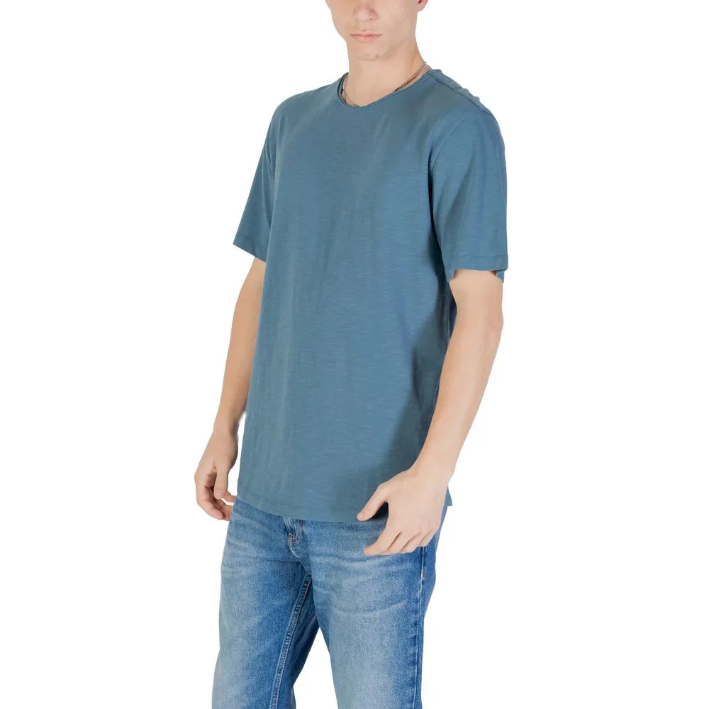 Jack Jones Blue Cotton T-Shirt - T-Shirts
