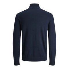 Jack Jones Blue Cotton Turtleneck - Sweaters