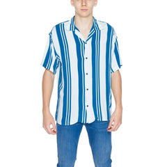 Jack Jones Blue Viscose Shortsleeve - Shirts