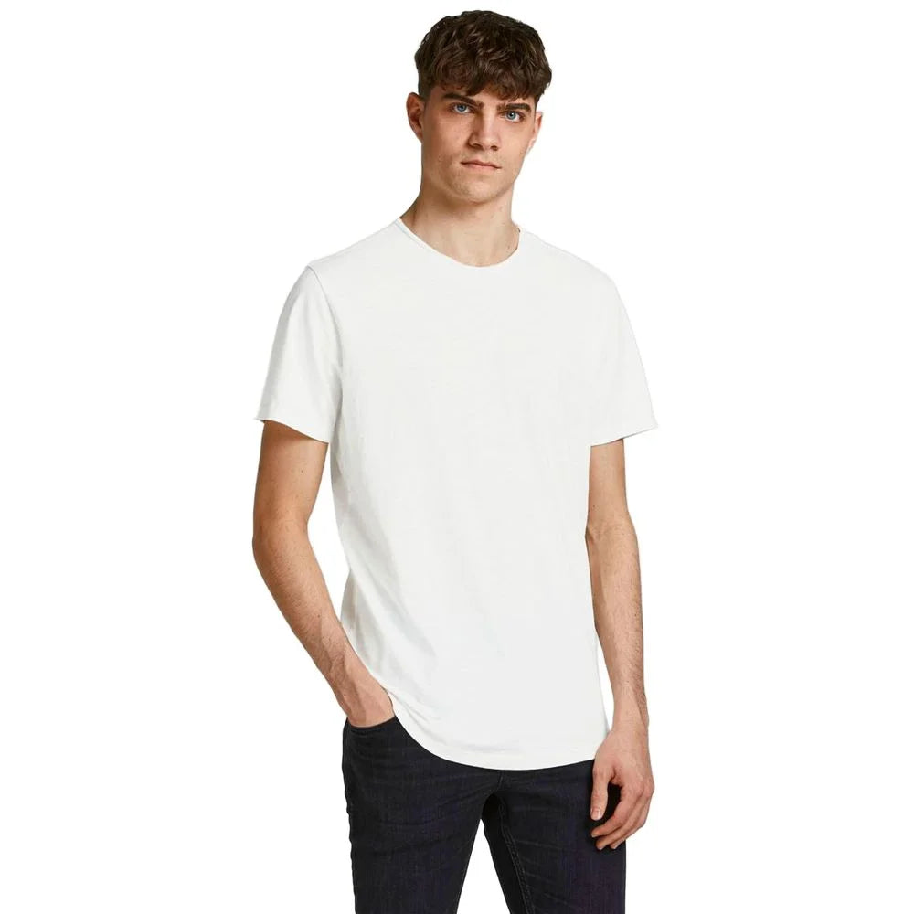 Jack Jones Cream Organic Cotton T-Shirt - T-Shirts