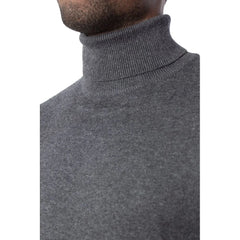 Jack Jones Gray Cotton Turtleneck - Sweaters