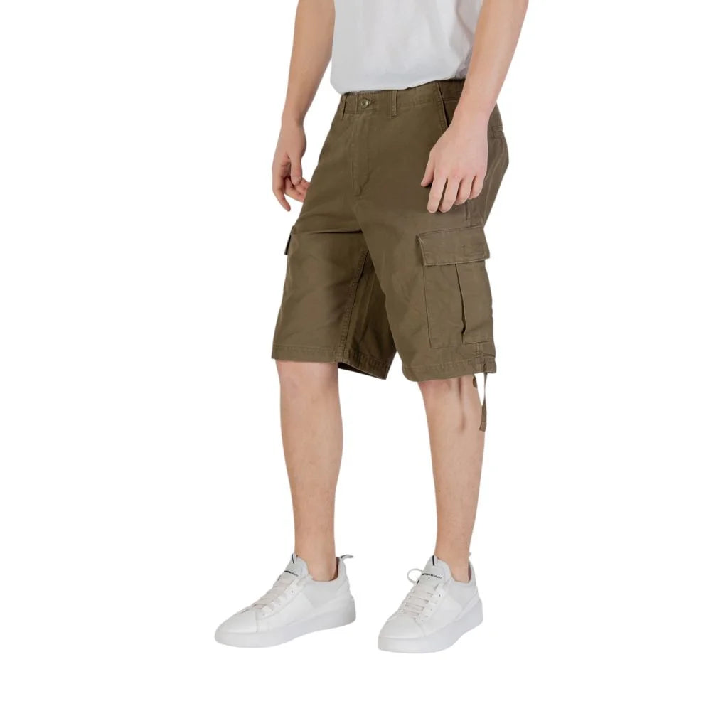 Jack Jones Green Cotton Bermuda - Cargo Shorts
