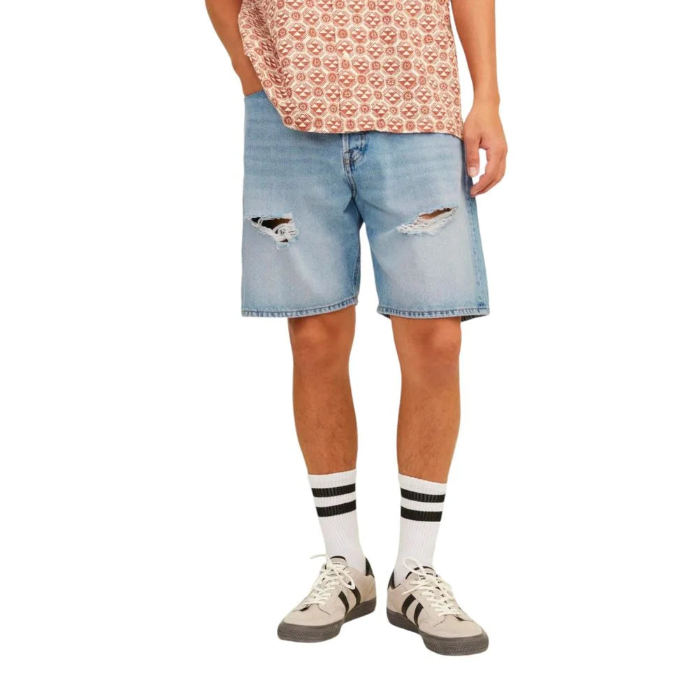 Jack Jones Light Blue Cotton Bermuda - Bermudas