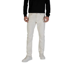 Jack Jones White Cotton Skinny Jean - Jeans
