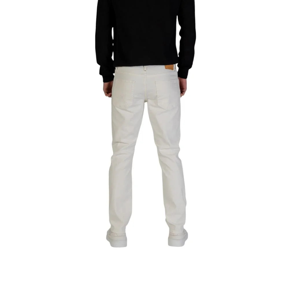 Jack Jones White Cotton Skinny Jean - Jeans