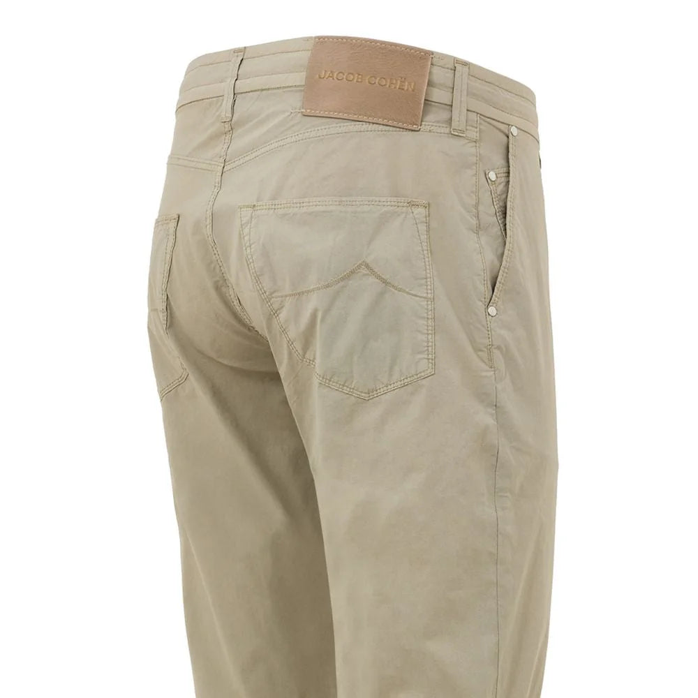Jacob Cohen Beige Cotton Casual Pant - Trousers