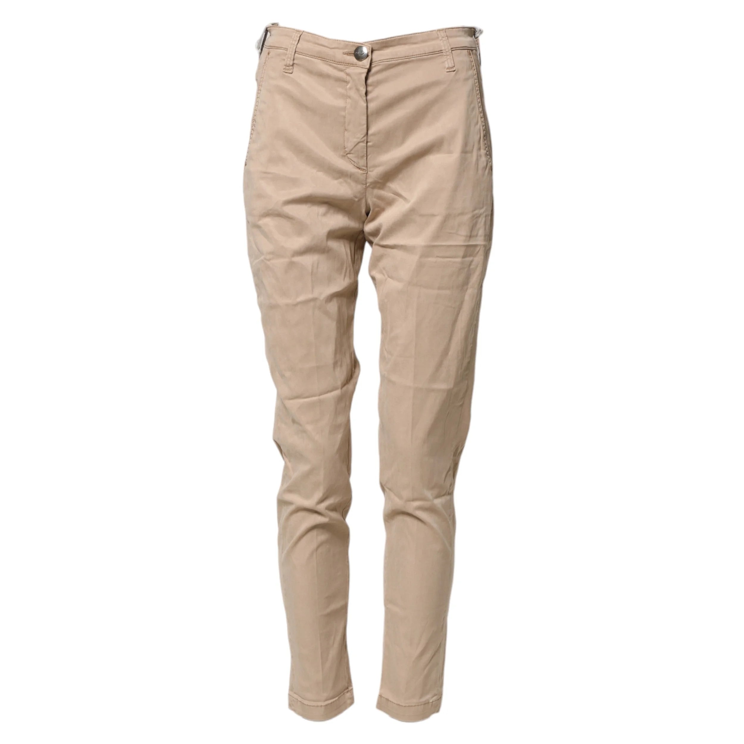 Jacob Cohen Beige Lyocell Skinny High Waist Chino Casual Pants - W28