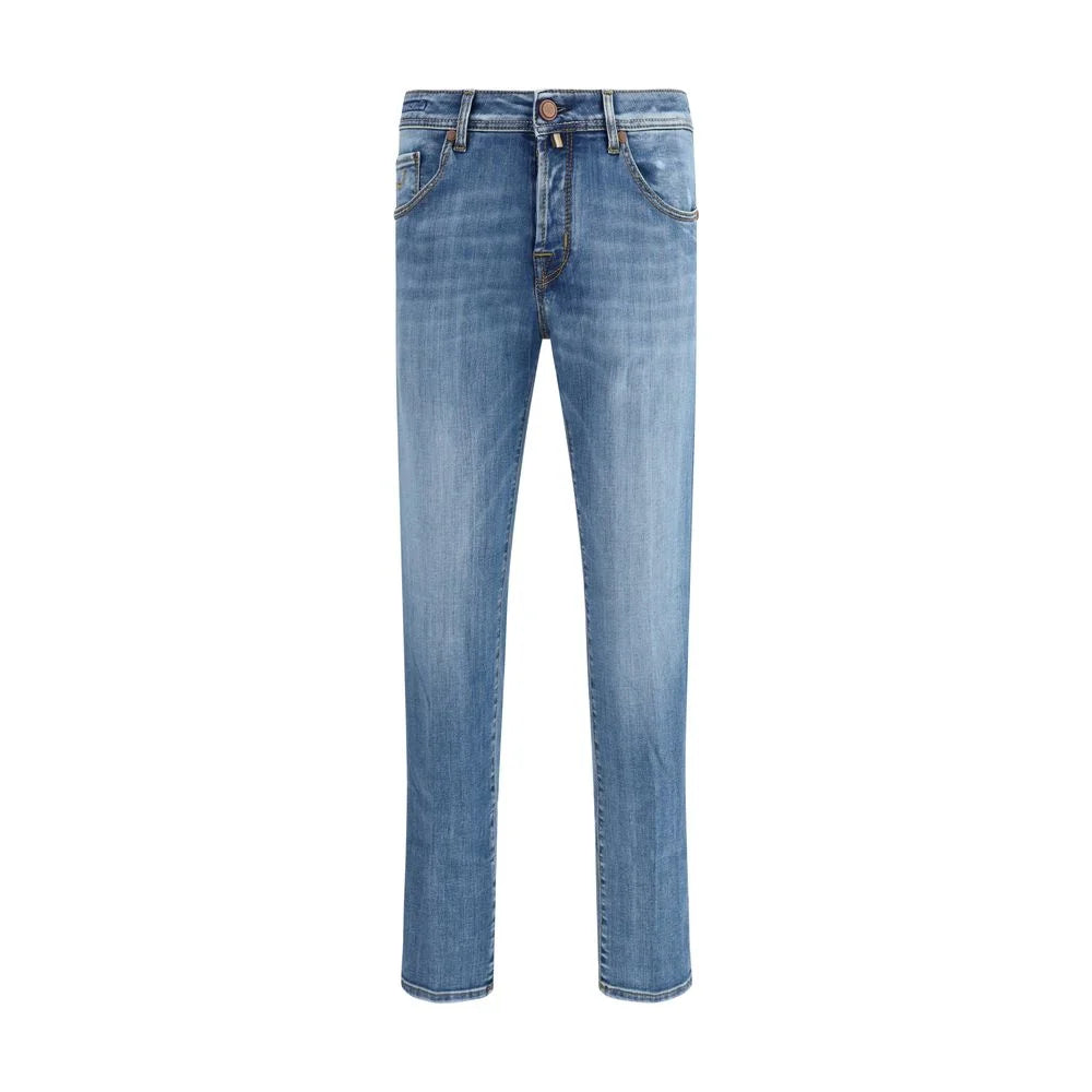 Jacob Cohen Blue Cotton Cropped Jeans