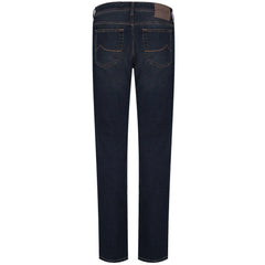 Jacob Cohen Blue Cotton Men Jeans with Orange Stitching - IT40 | M