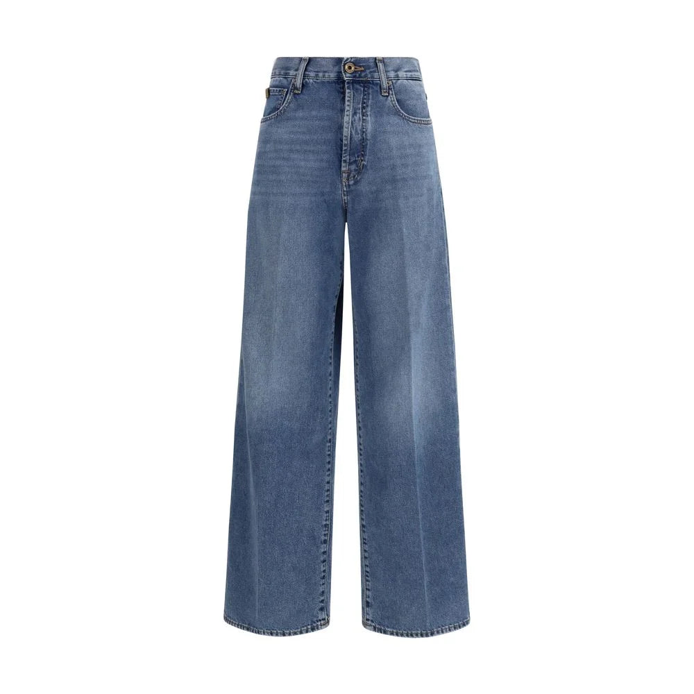 Spodnie jeans Jacob Cohen niebieskie, luźny krój