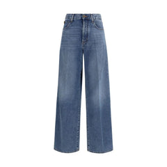 Spodnie jeans Jacob Cohen niebieskie, luźny krój