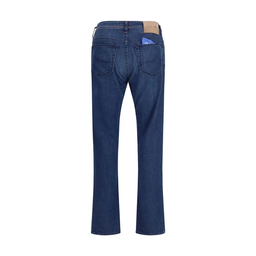 Jacob Cohen Blue Cotton Slim Fit Jeans