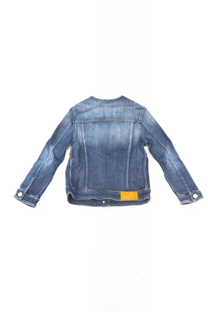 Jacob Cohen Blue Cotton Women Jacket - Trucker Jackets