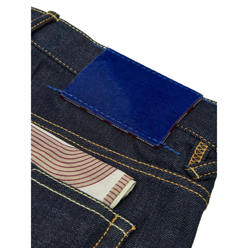 Jacob Cohen Blue Polyester Tapered Jean - Jeans