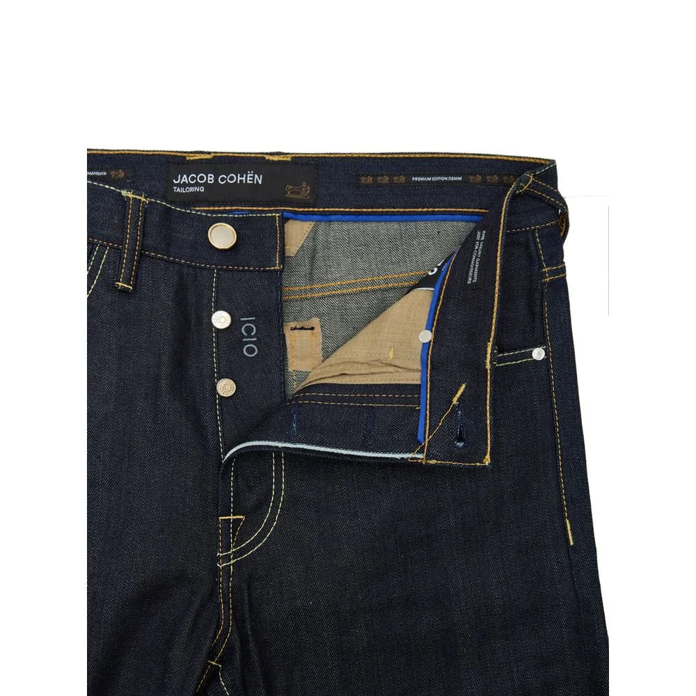 Jacob Cohen Blue Polyester Tapered Jean - Jeans