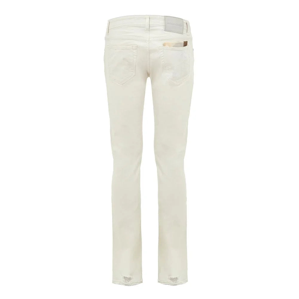 Jacob Cohen White Cotton Skinny Jean - Jeans