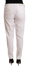 Jacob Cohen White Mid Waist Tapered Birgitte Pants - W31 - Trousers