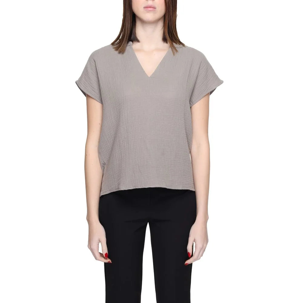 Jacqueline De Yong Beige Cotton Blouse - IT40|S