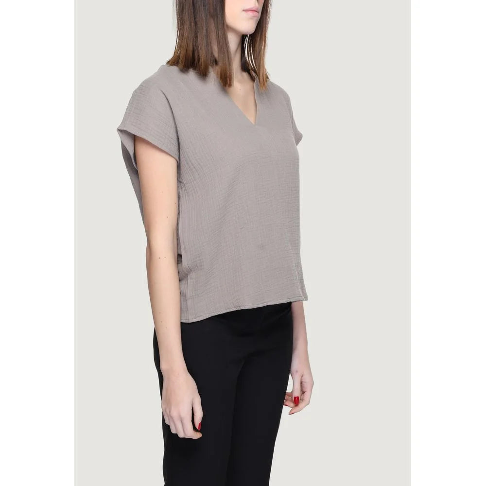 Jacqueline De Yong Beige Cotton Blouse - IT40|S