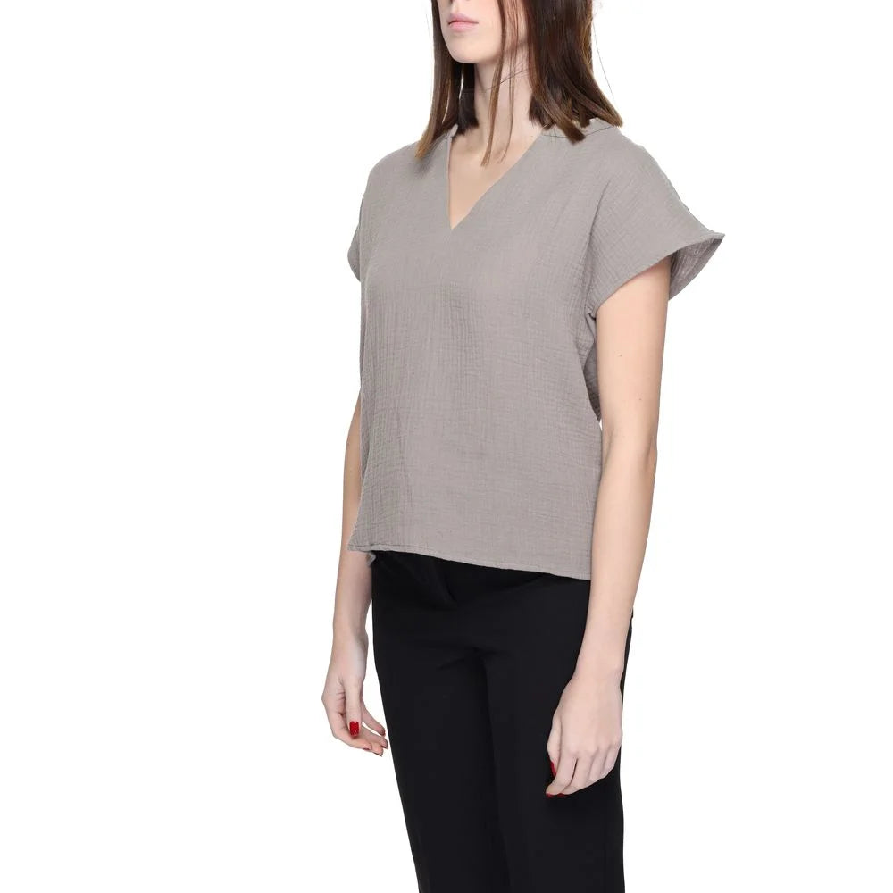 Jacqueline De Yong Beige Cotton Blouse - IT40|S - Blouses