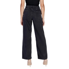 Jacqueline De Yong Black Cotton Relaxed Fit Jean - M/32 - Jeans