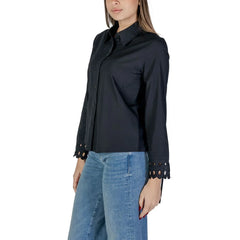 Jacqueline De Yong Black Cotton Shirt - Shirts
