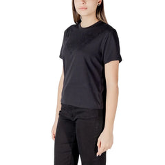 Jacqueline De Yong Black Cotton T-Shirt - T-Shirts