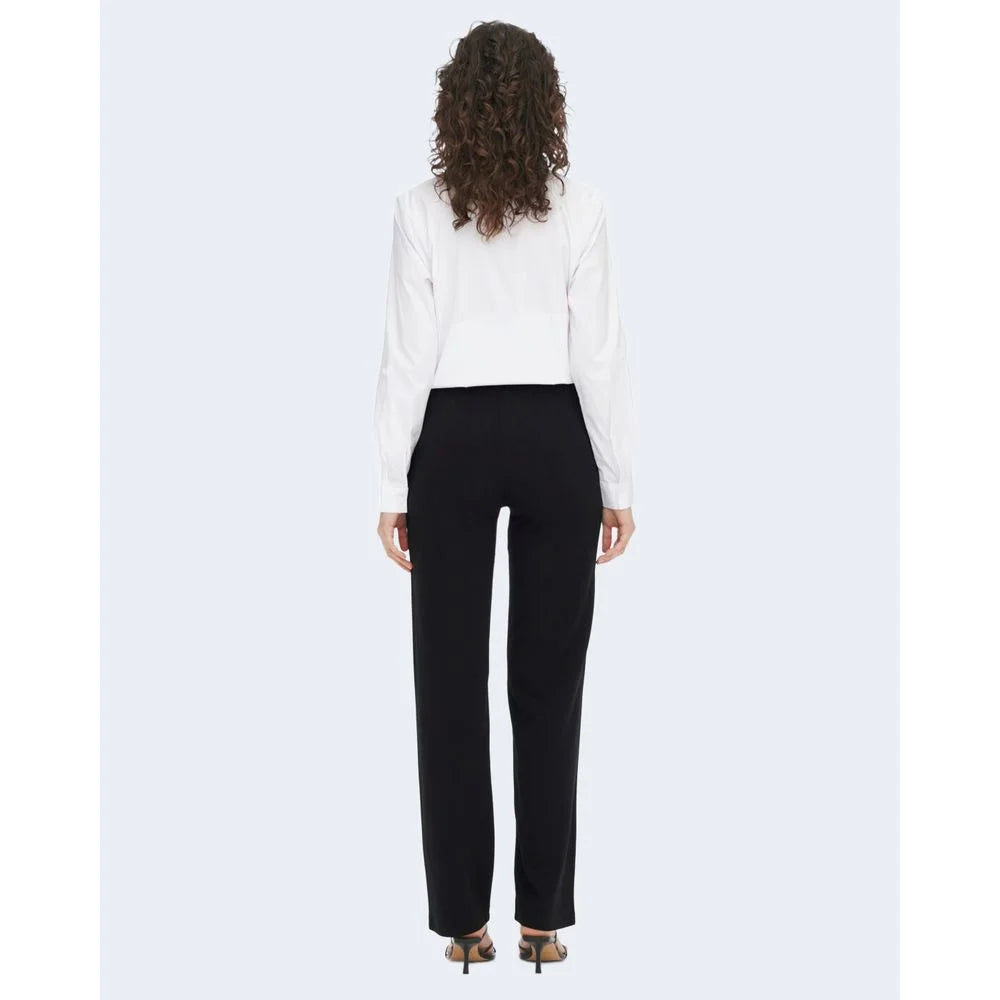 Jacqueline De Yong Black Elastane Pant