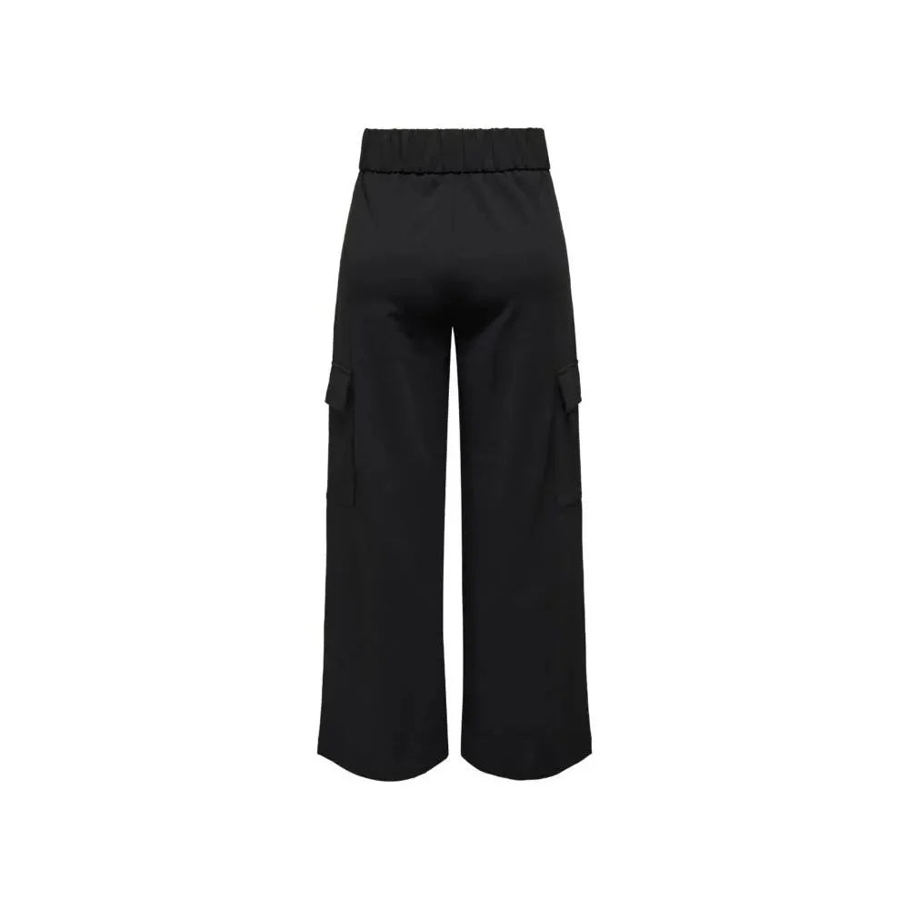 Jacqueline De Yong Black Polyester Pant - Joggers