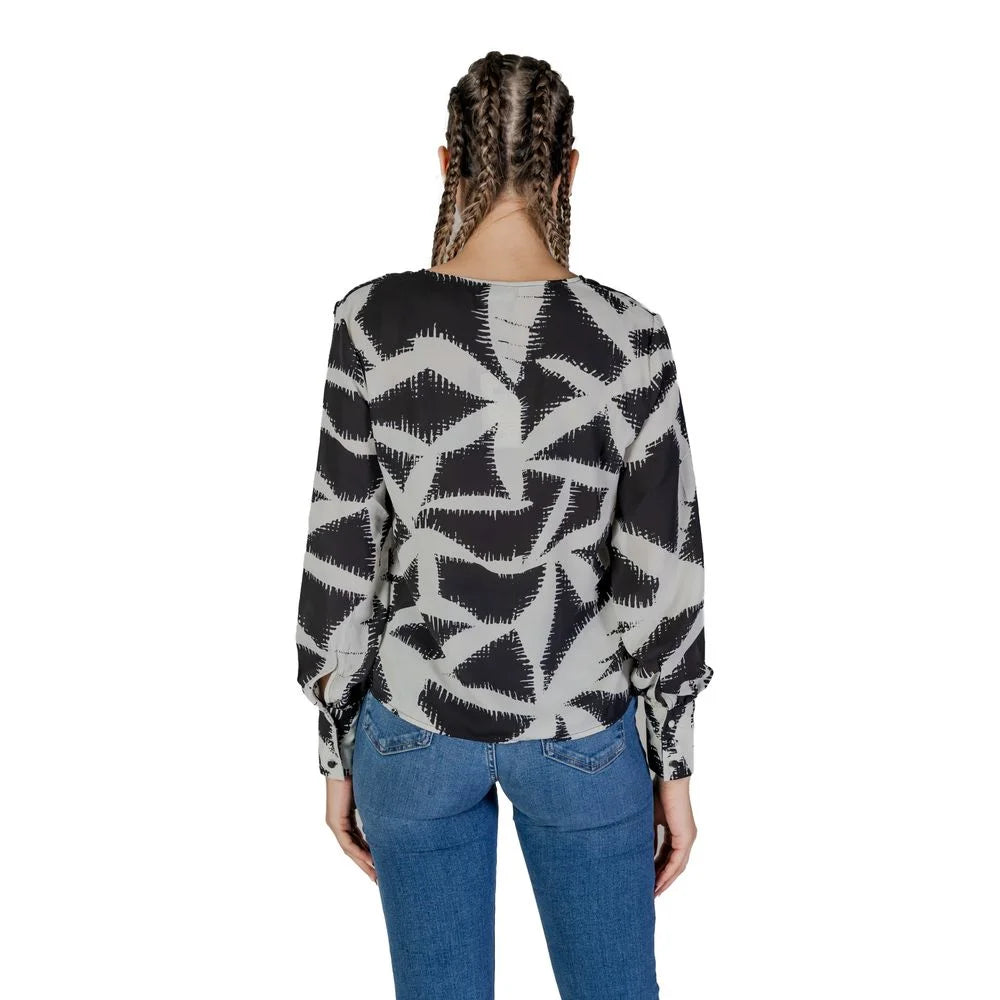 Jacqueline De Yong Black Recycled Polyester Blouse - Blouses