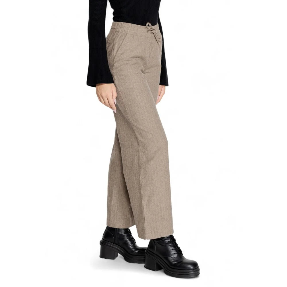 Jacqueline De Yong Brown Cotton Pant - M/32 - Trousers