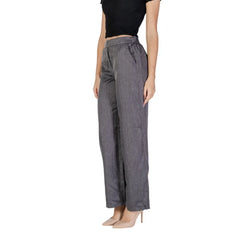 Jacqueline De Yong Gray Polyester Pant - Trousers