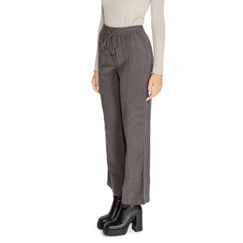 Jacqueline De Yong Gray Viscose Pant - L/32 - Trousers