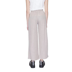 Jacqueline De Yong Gray Viscose Pant - Trousers