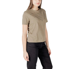 Jacqueline De Yong Green Cotton T-Shirt - IT42|M - T-Shirts