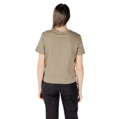 Jacqueline De Yong Green Cotton T-Shirt - IT42|M - T-Shirts