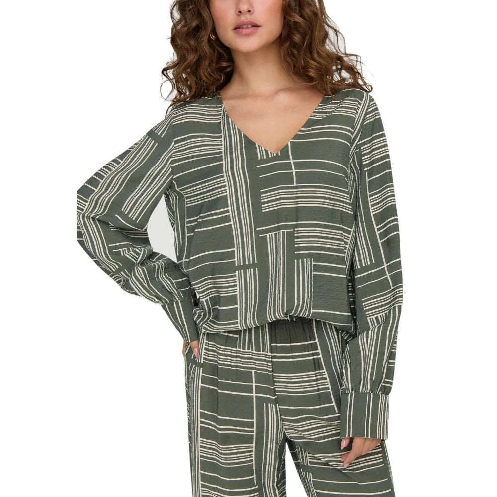 Jacqueline De Yong Green Viscose Shirt
