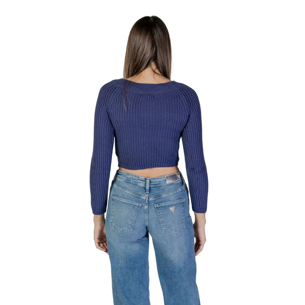 Jacqueline De Yong Light Blue Marabou Sportswear - Sweaters