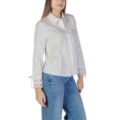 Jacqueline De Yong White Cotton Blouse - Shirts