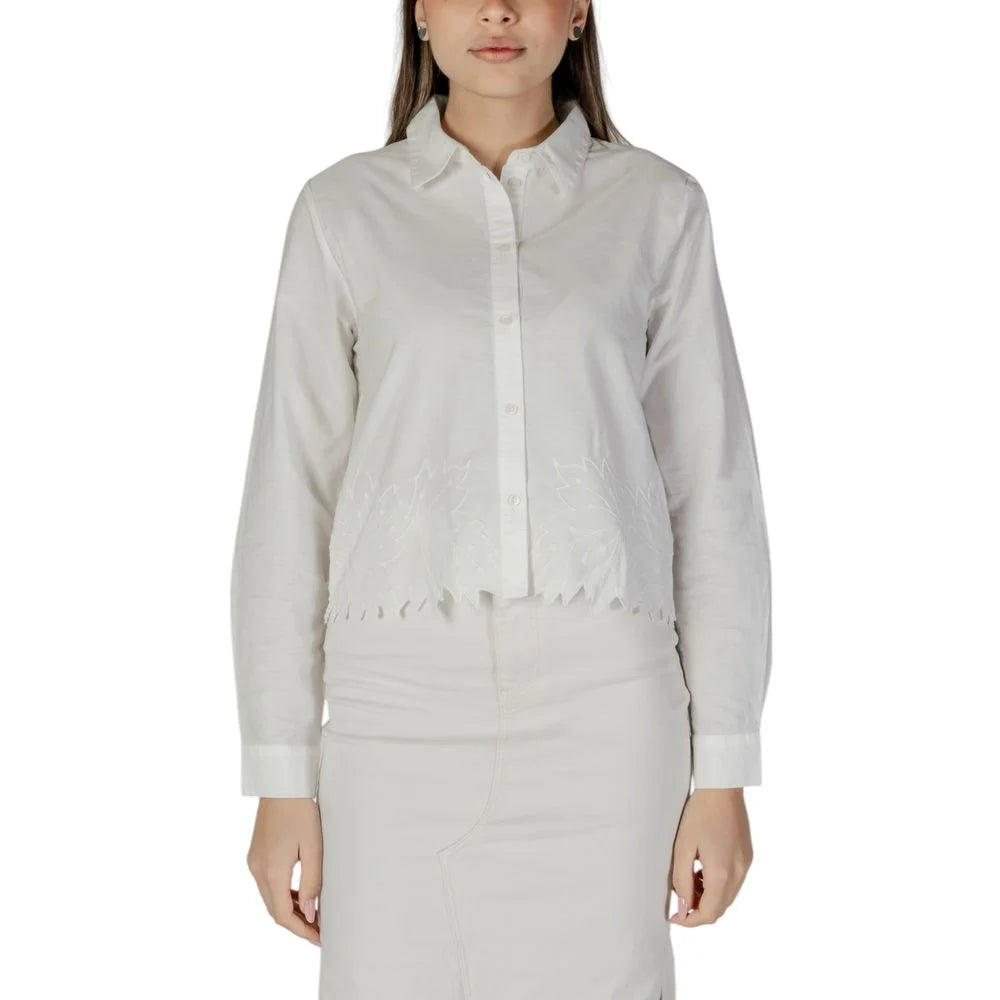 Jacqueline De Yong White Cotton Shirt - Shirts